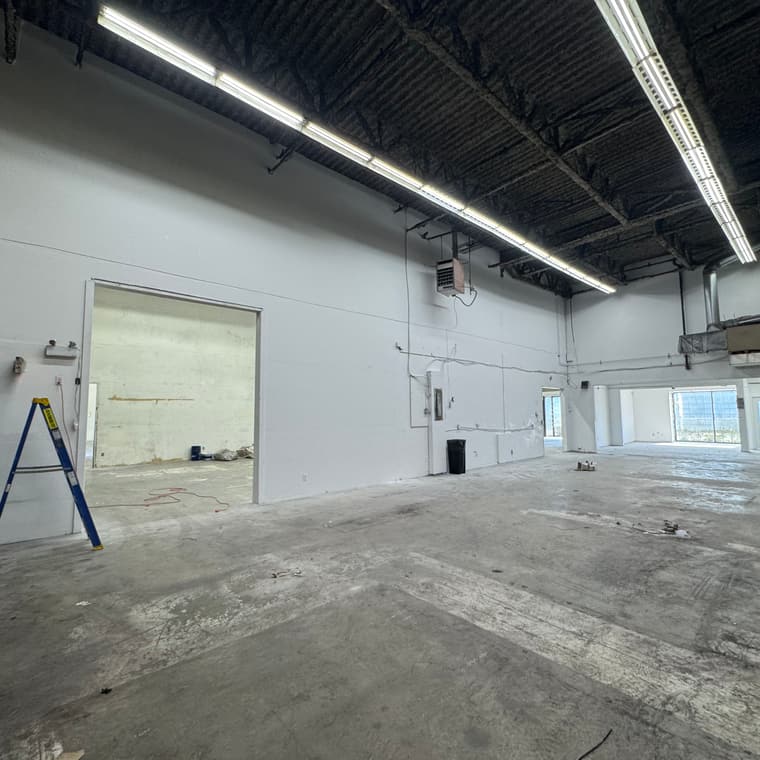 Empty commercial unit interior freshly painted